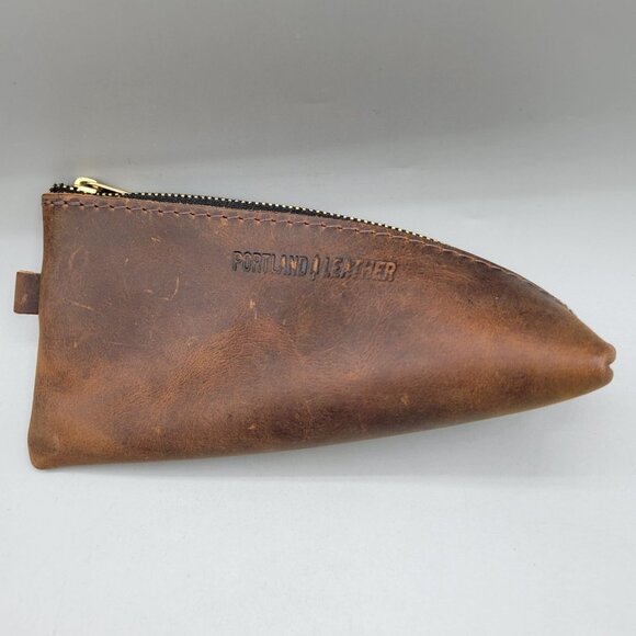 Portland Leather Leather Alpine Pouch With Zipper Closure Grizzly Color - Picture 1 of 6